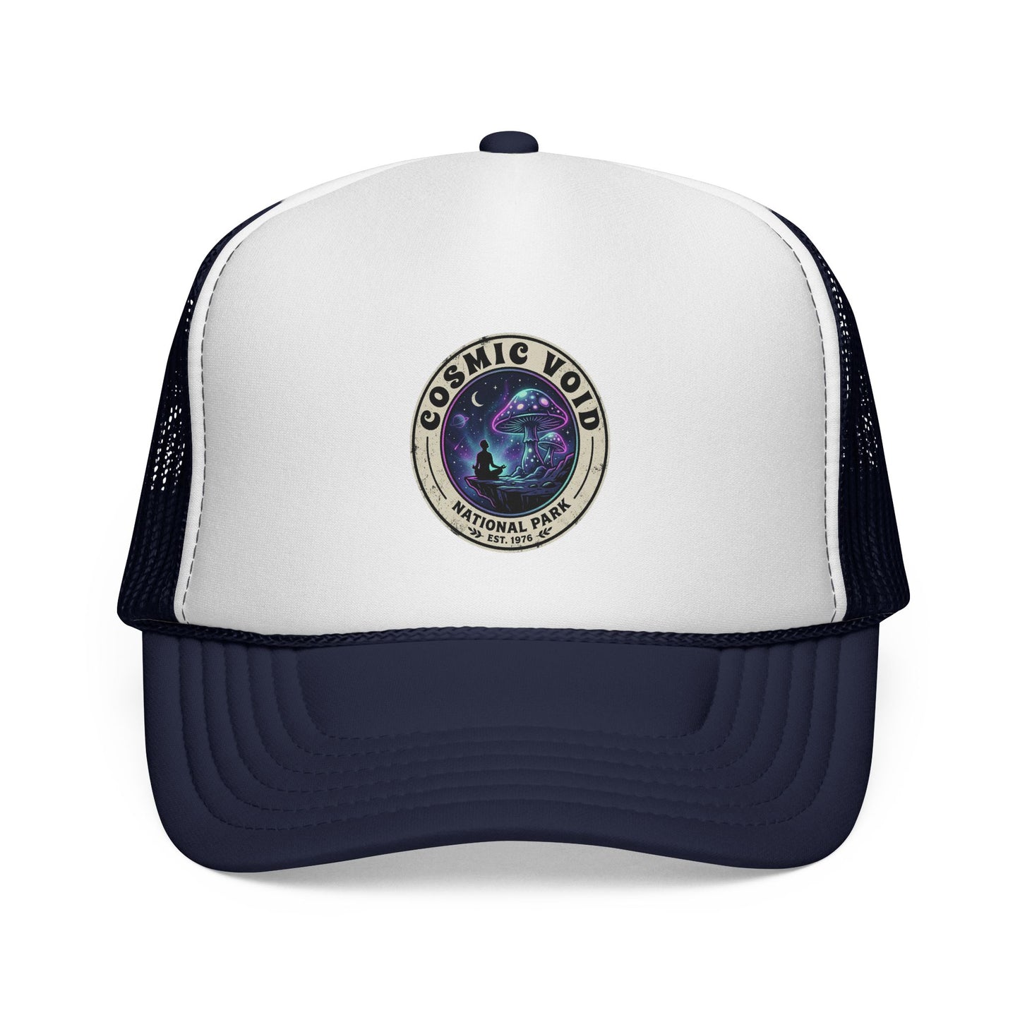 Cosmic Void Trucker Cap — Space Nebula Patch Hat