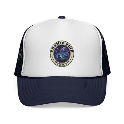 Cosmic Void Trucker Cap — Space Nebula Patch Hat
