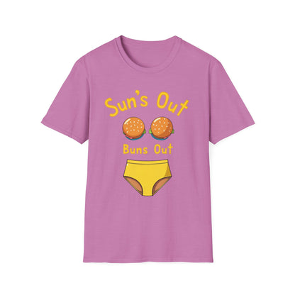 Sun's Out Buns Out, Sunny Vibes T-Shirt - Funny Summer Tee for Beach Days, BBQs, Pool Parties, Birthday Gifts, Vacation Wear - Psychonaut Swag
