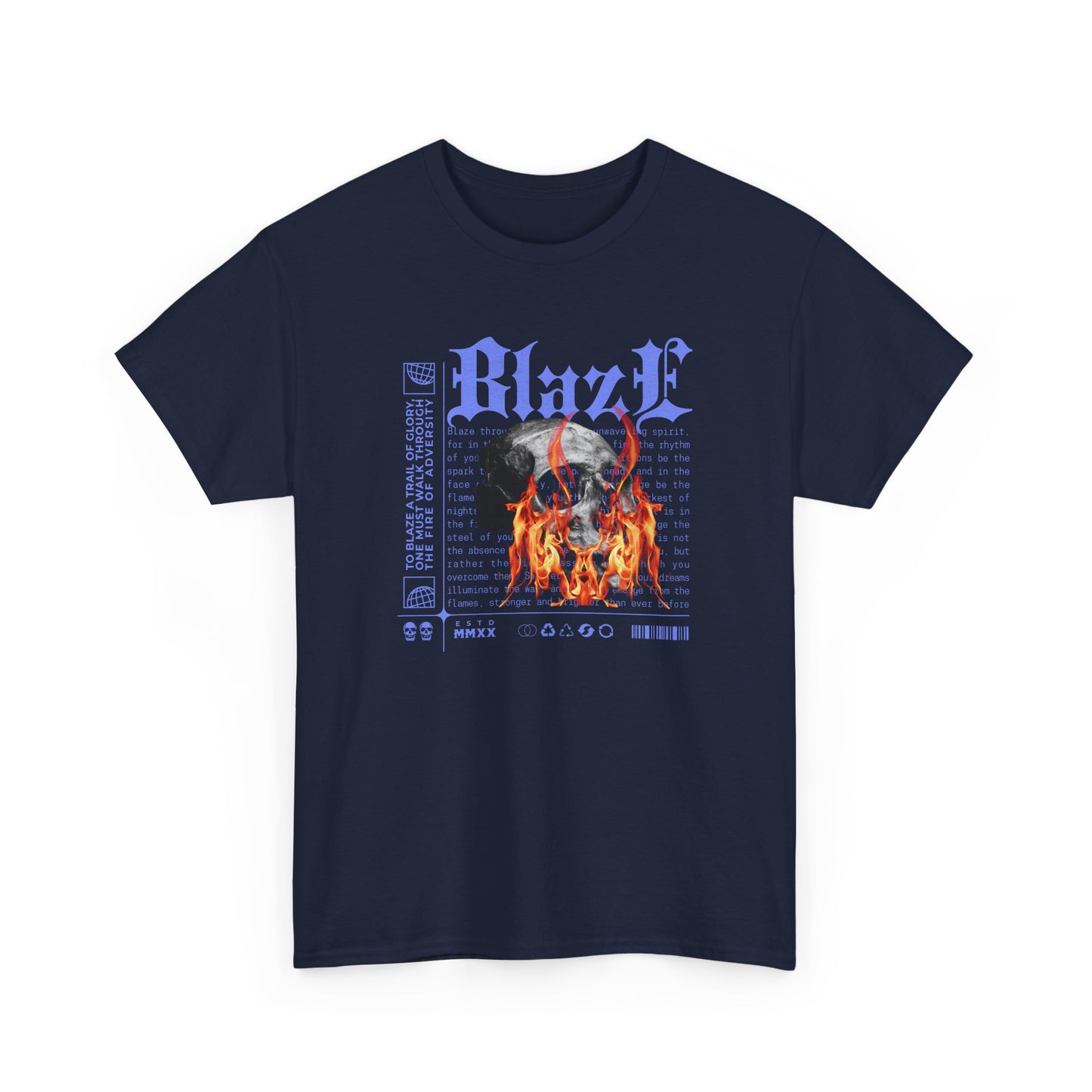 Blaze Moment Skull on Fire T-Shirt