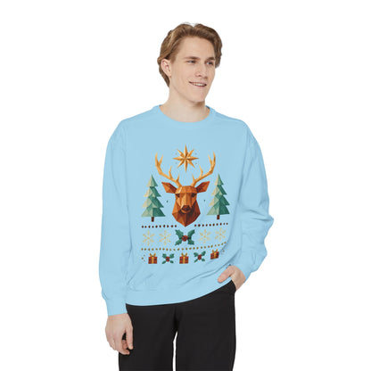 Reindeer Forest Sweatshirt — Vintage Holiday Moose Crewneck