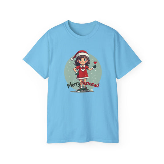 Nurse Christmas Tee — "Merry Nursemas!" Holiday Nurse T-Shirt