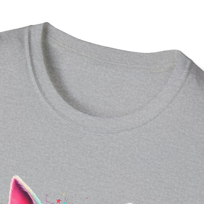 Easter Bunny Sunglasses T-Shirt — Colorful Neon Bunny with Easter Eggs