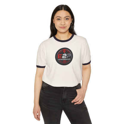 Extruder2Plate 3D Logo Ringer Tee (Extruder2Plate.com)