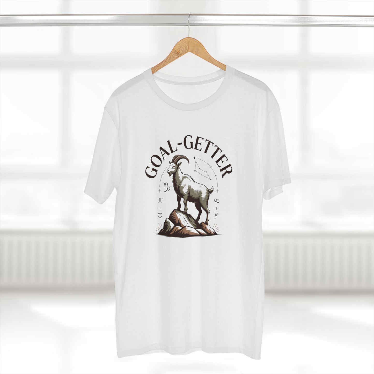 Goal-Getter Goat, Capricorn T-Shirt – Motivational Mountain Climber Tee