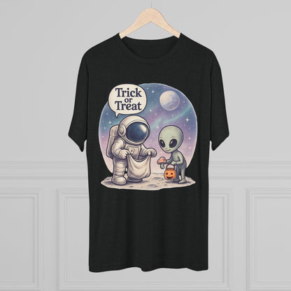 Space Trick or Treat Crew Tee, Halloween T-Shirt, Space Theme Shirt, Unisex Graphic Tee, Fun Costume Tee, Gift for Space Lovers