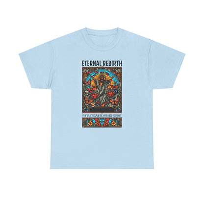 Eternal Rebirth Tee — Floral Mandala Stag Graphic T-Shirt