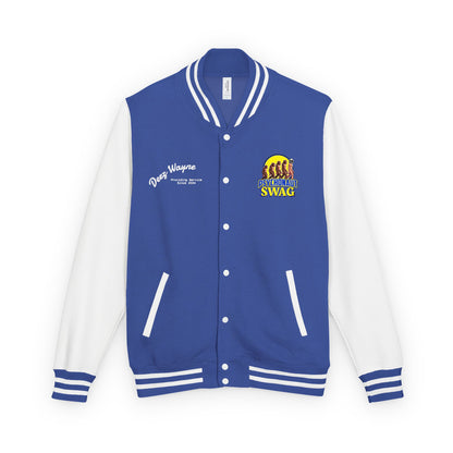 Psychonaut Swag, Small Biz, Vintage Unisex Heavyweight Letterman Jacket – Perfect for Team Spirit, Casual Outings, Gifts, College Events, Personalized Style