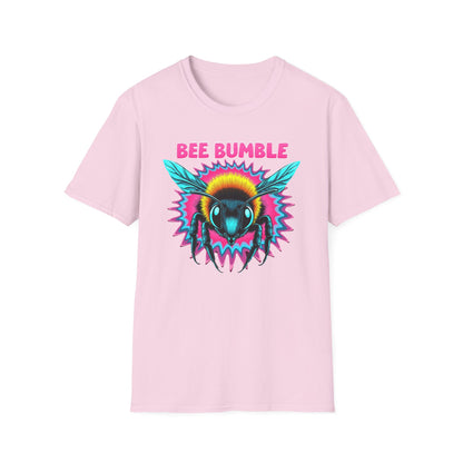 Bee Bumble T-Shirt, Retro Graphic Tee, Softstyle Unisex Shirt, Summer Fashion, Gift for Beekeepers, Eco-Friendly Tee - Psychonaut Swag