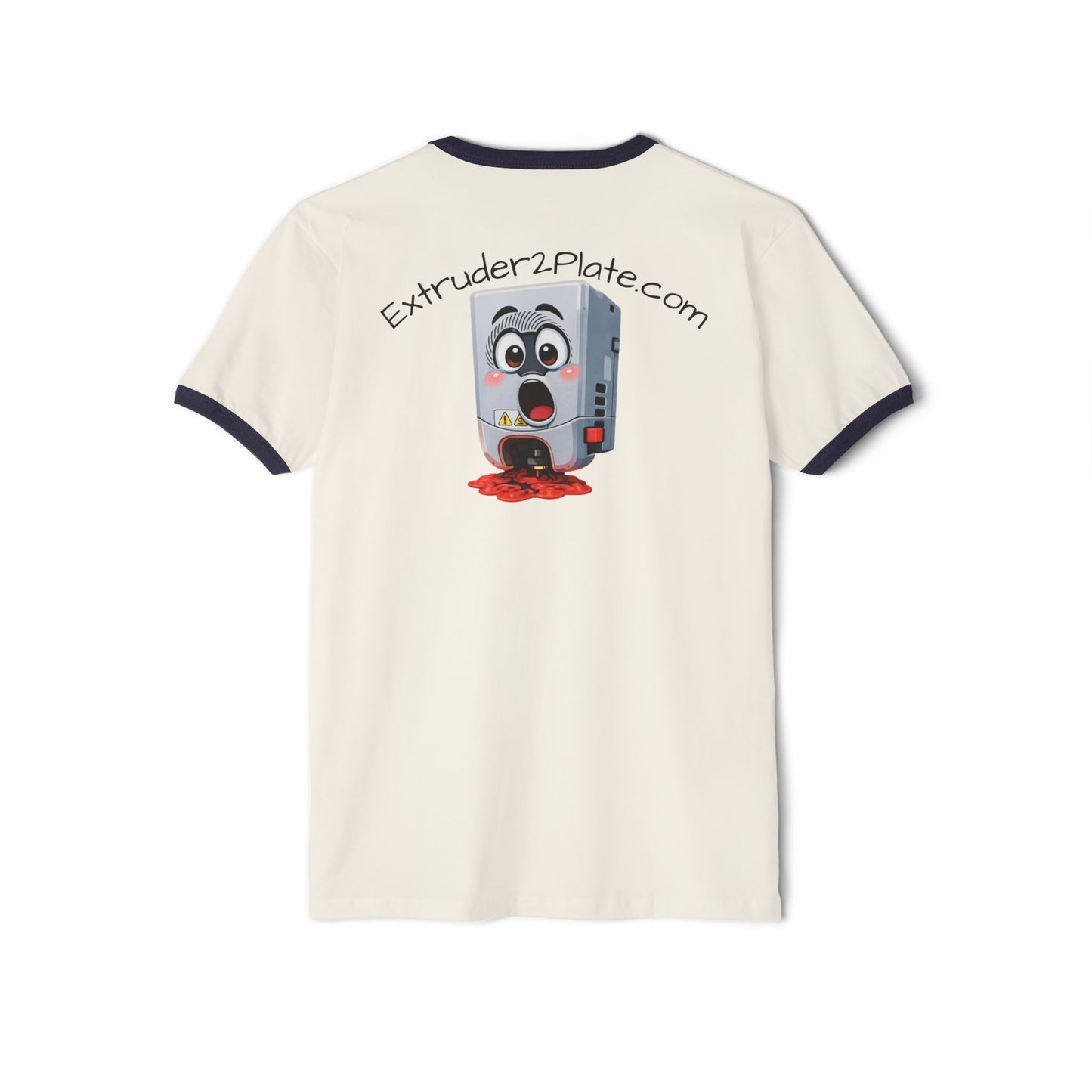Extruder2Plate 3D Logo Ringer Tee (Extruder2Plate.com)