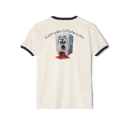 Extruder2Plate 3D Logo Ringer Tee (Extruder2Plate.com)