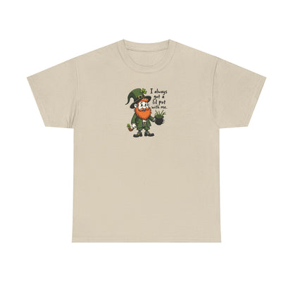St. Patrick’s Day Leprechaun T‑Shirt — “I Always Get A Little Pat With Me” Funny Irish Tee