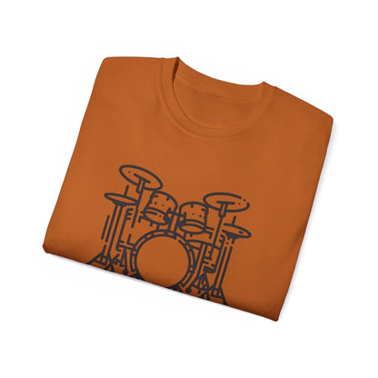 Drum-A-Diddle, Drumset Paradiddle, Unisex Ultra Cotton Tee - Psychonaut Swag