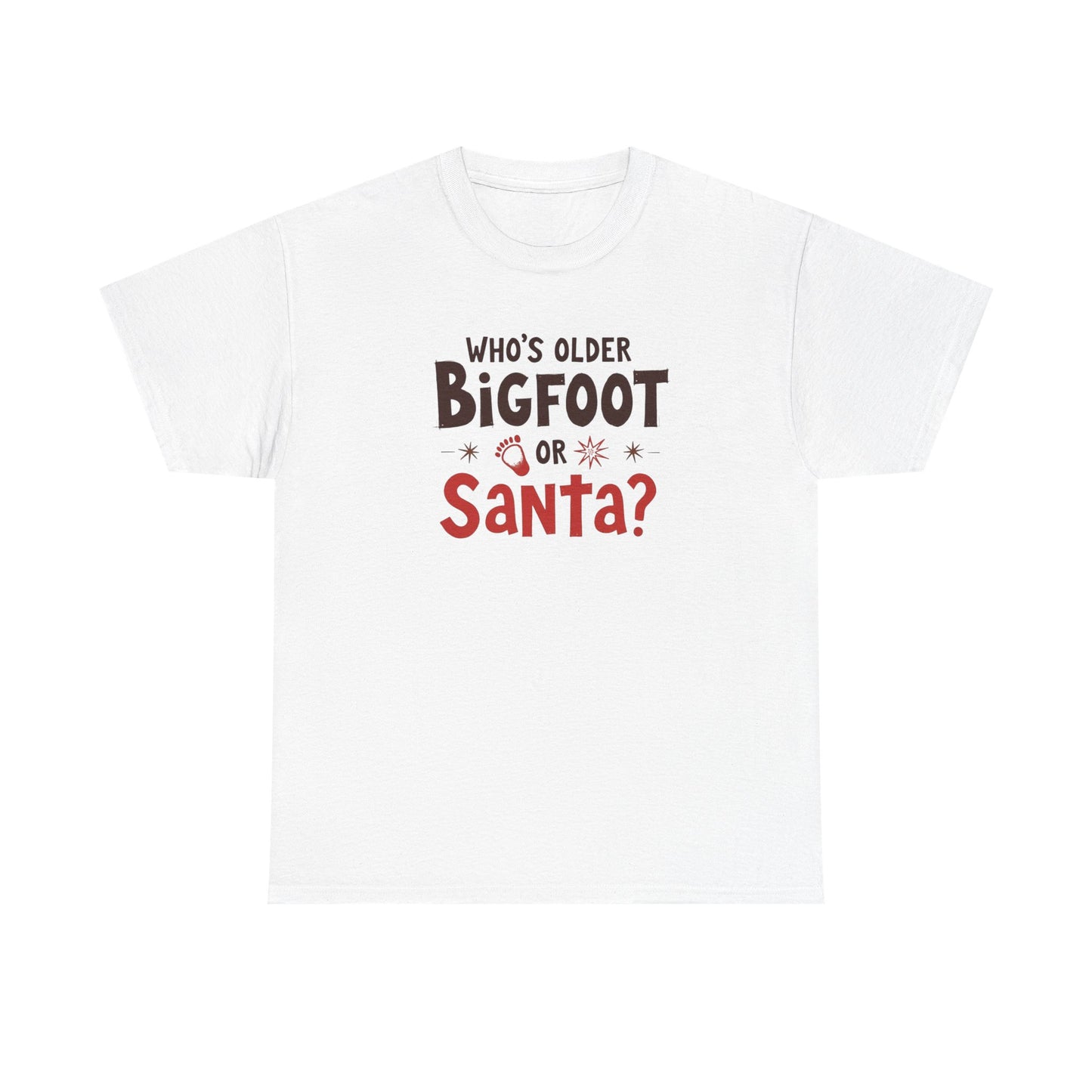 Bigfoot or Santa, Unisex Heavy Cotton Tee