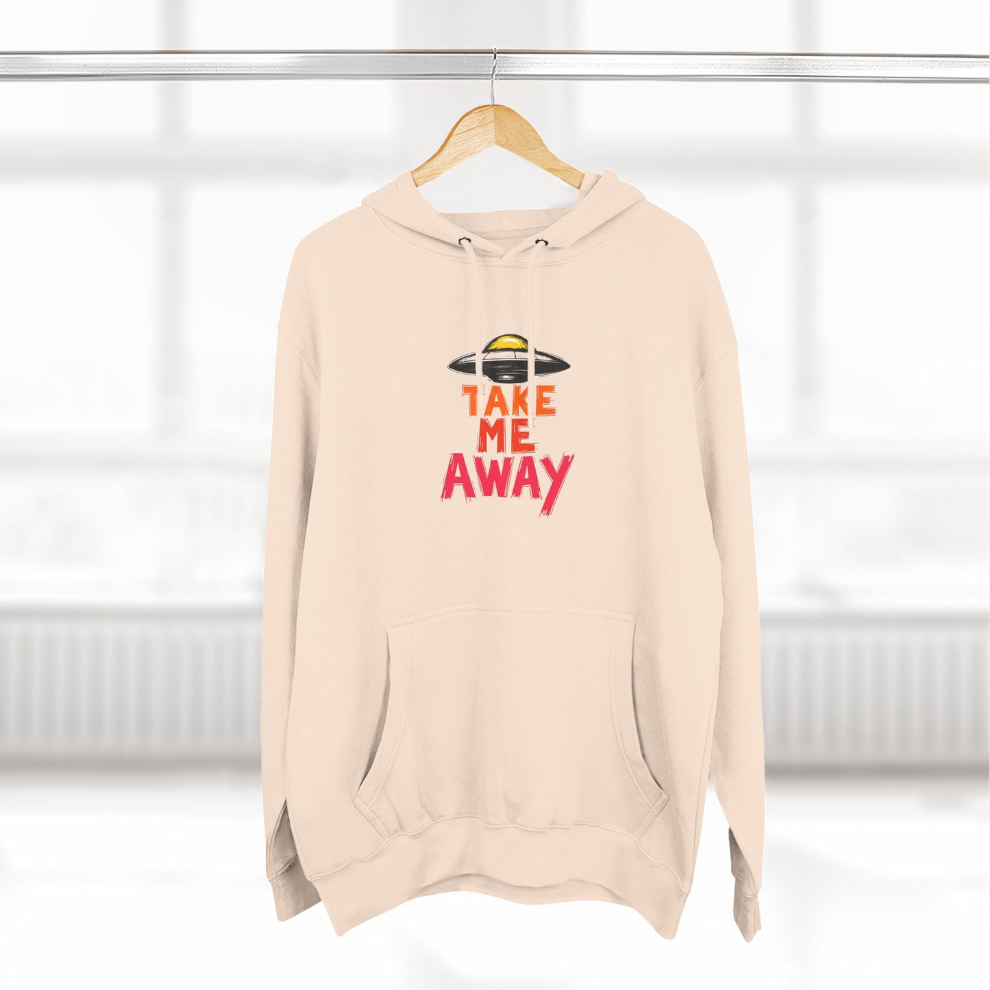 Take Me Away Hoodie — UFO Alien Abduction Graphic Pullover