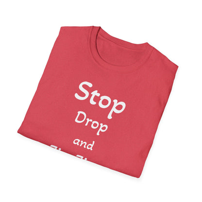 Stop, Drop, and Jiu-Jitsu, Unisex Softstyle T-Shirt - Psychonaut Swag