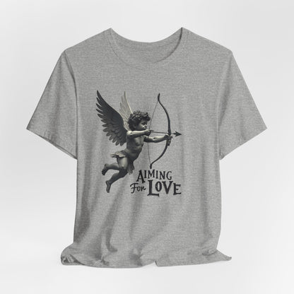 Cupid Graphic Tee — "Aiming for Love" Vintage Valentine T‑Shirt