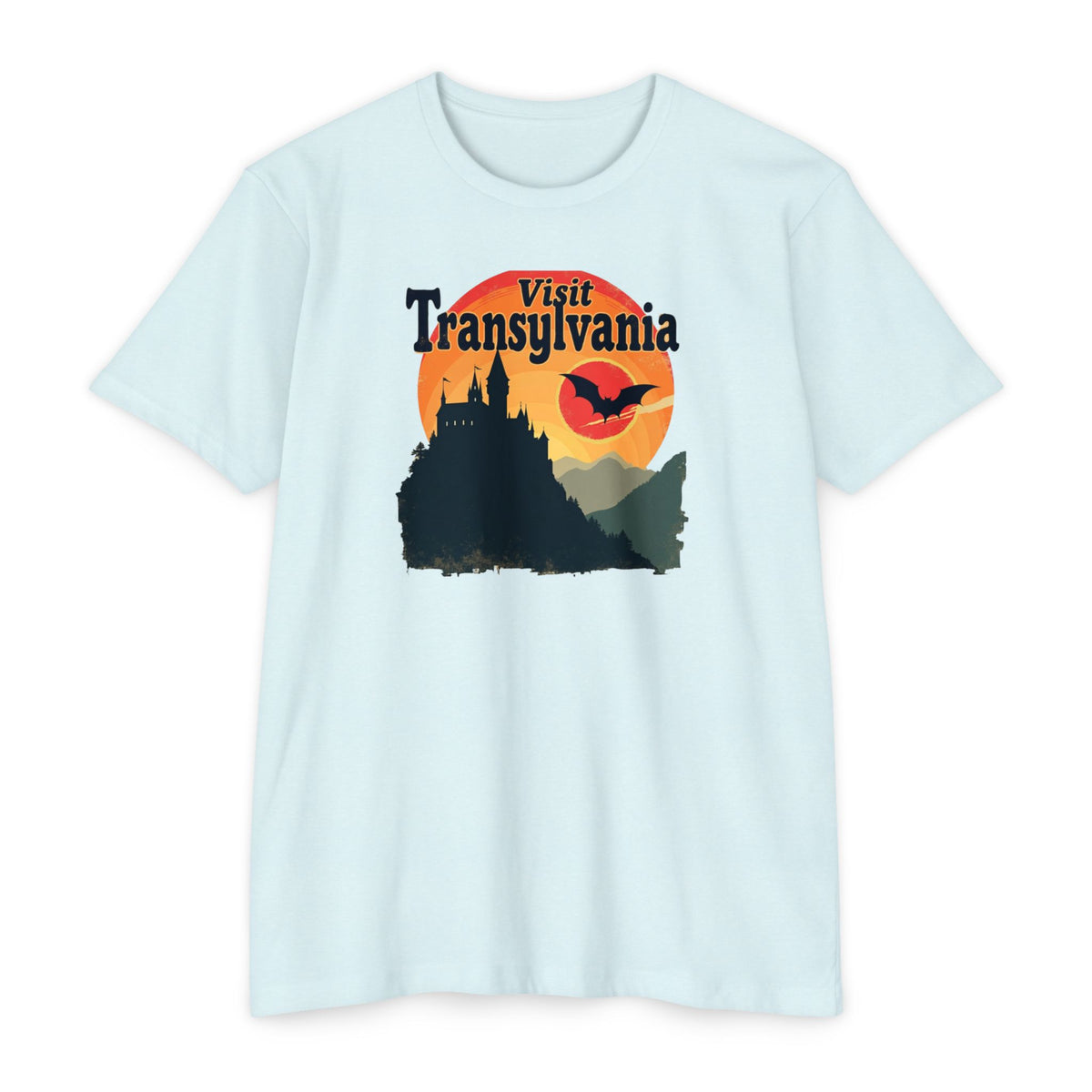 Visit Transylvania T-Shirt — Vintage Vampire Castle Halloween Tee