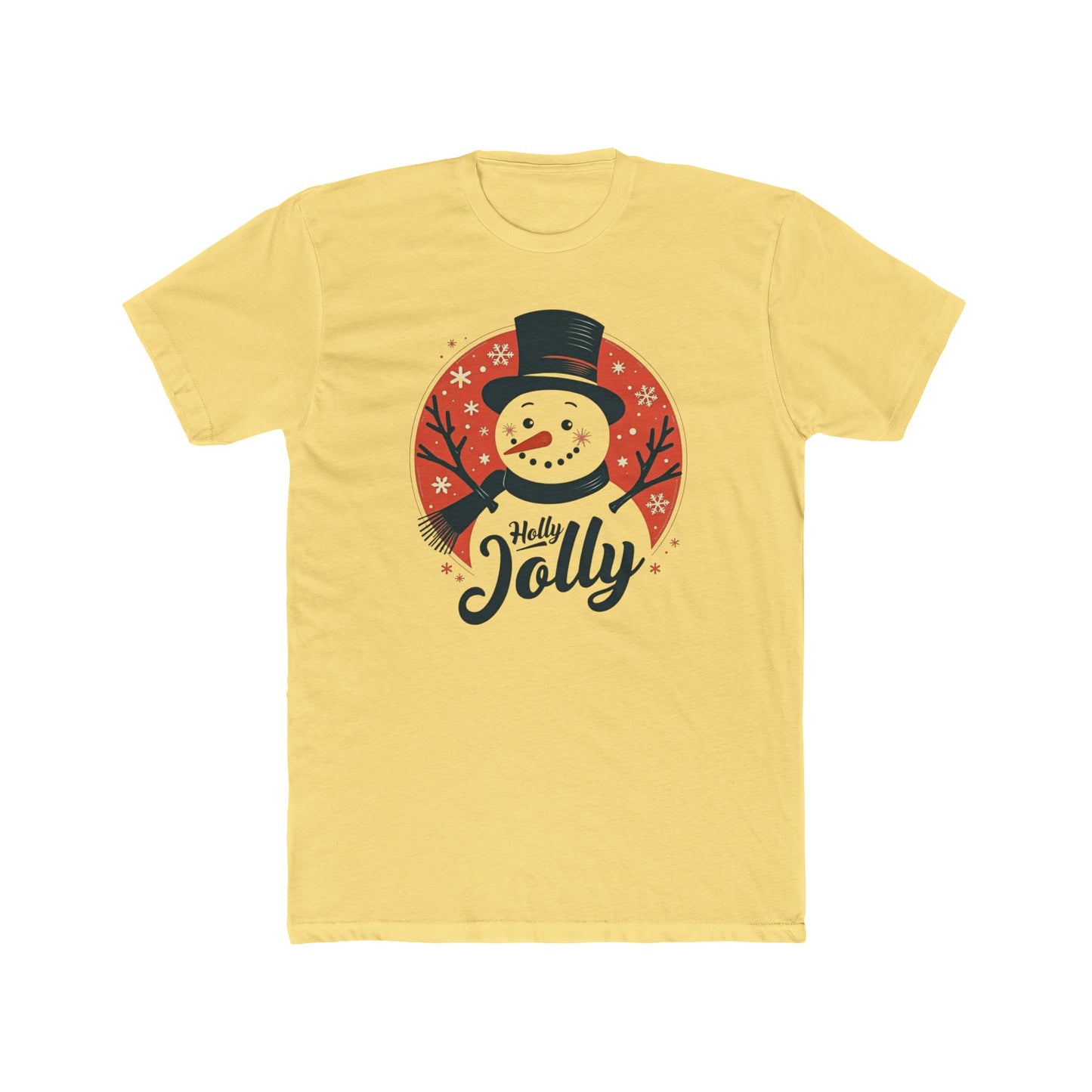 Holly Jolly Snowman T-Shirt — Christmas Holiday Crew Tee
