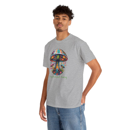 Vibing Bunch of Shrooms, Unisex Heavy Cotton Tee