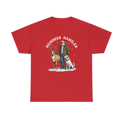 Reindeer Handler T‑Shirt — Santa Handler Graphic Holiday Tee