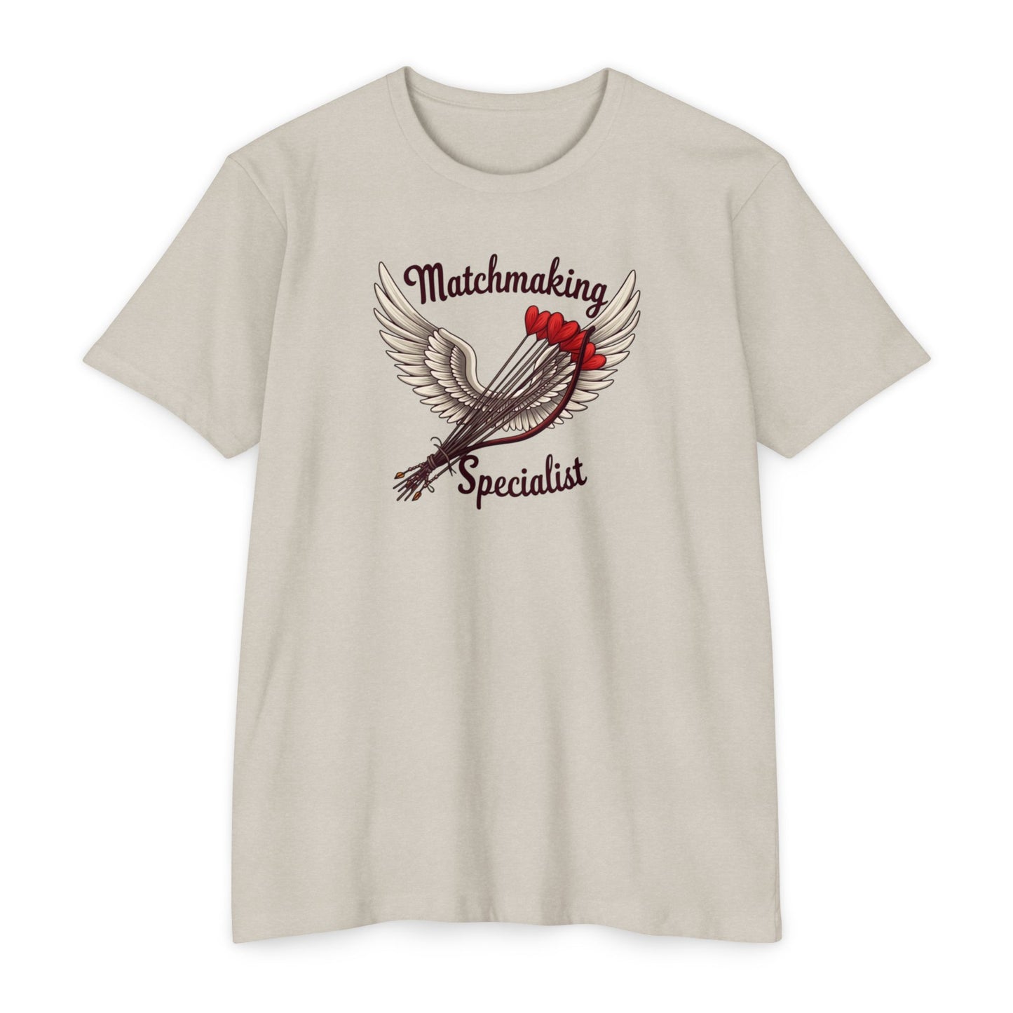 Matchmaking Specialist T-Shirt - Cupid Arrow Wings Graphic Tee