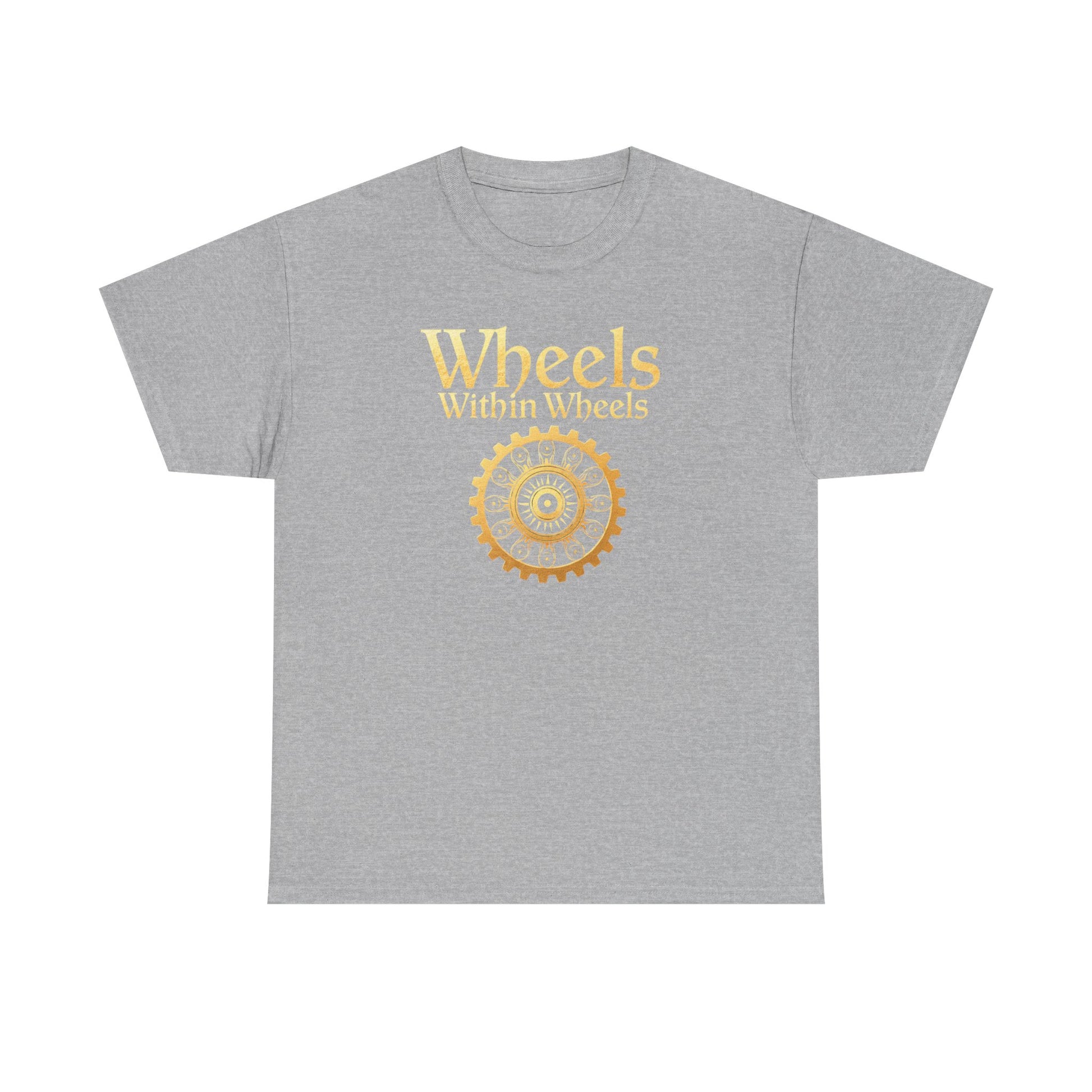 Wheels within wheels, Unisex Heavy Cotton Tee, Casual Wear, Gift for Cyclists, Graphic T-Shirt, Birthday Gift, Summer Style - Psychonaut Swag