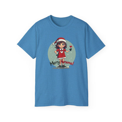 Nurse Christmas Tee — "Merry Nursemas!" Holiday Nurse T-Shirt