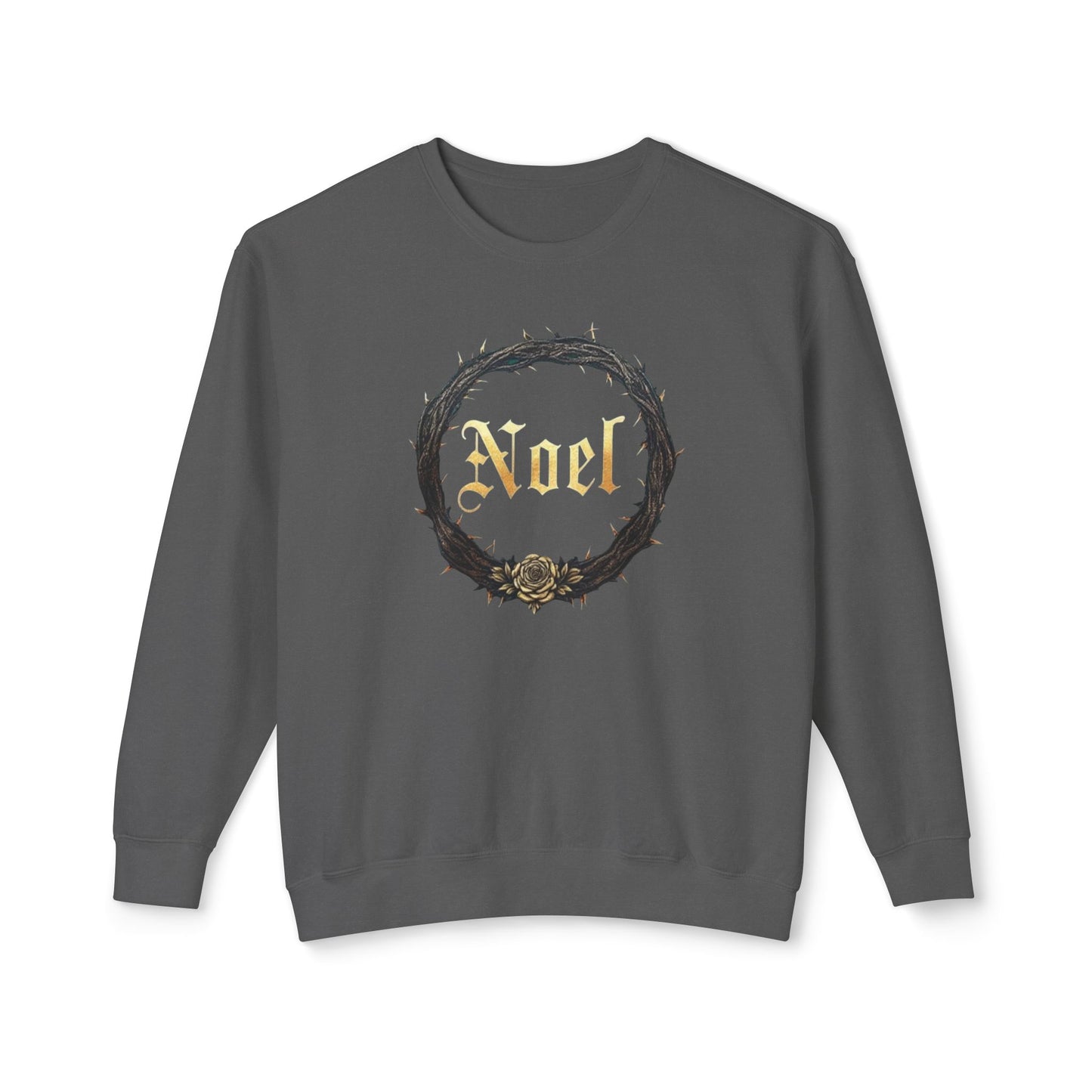 Noel Christmas Sweatshirt — Green Velvet Wreath Holiday Crewneck