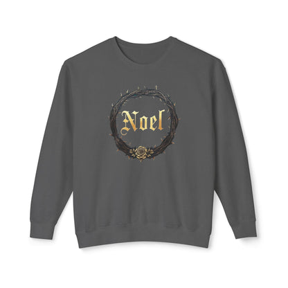 Noel Christmas Sweatshirt — Green Velvet Wreath Holiday Crewneck