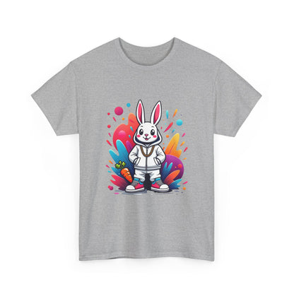 Easter Bunny Graphic Tee — Cute Cartoon Rabbit with Carrot