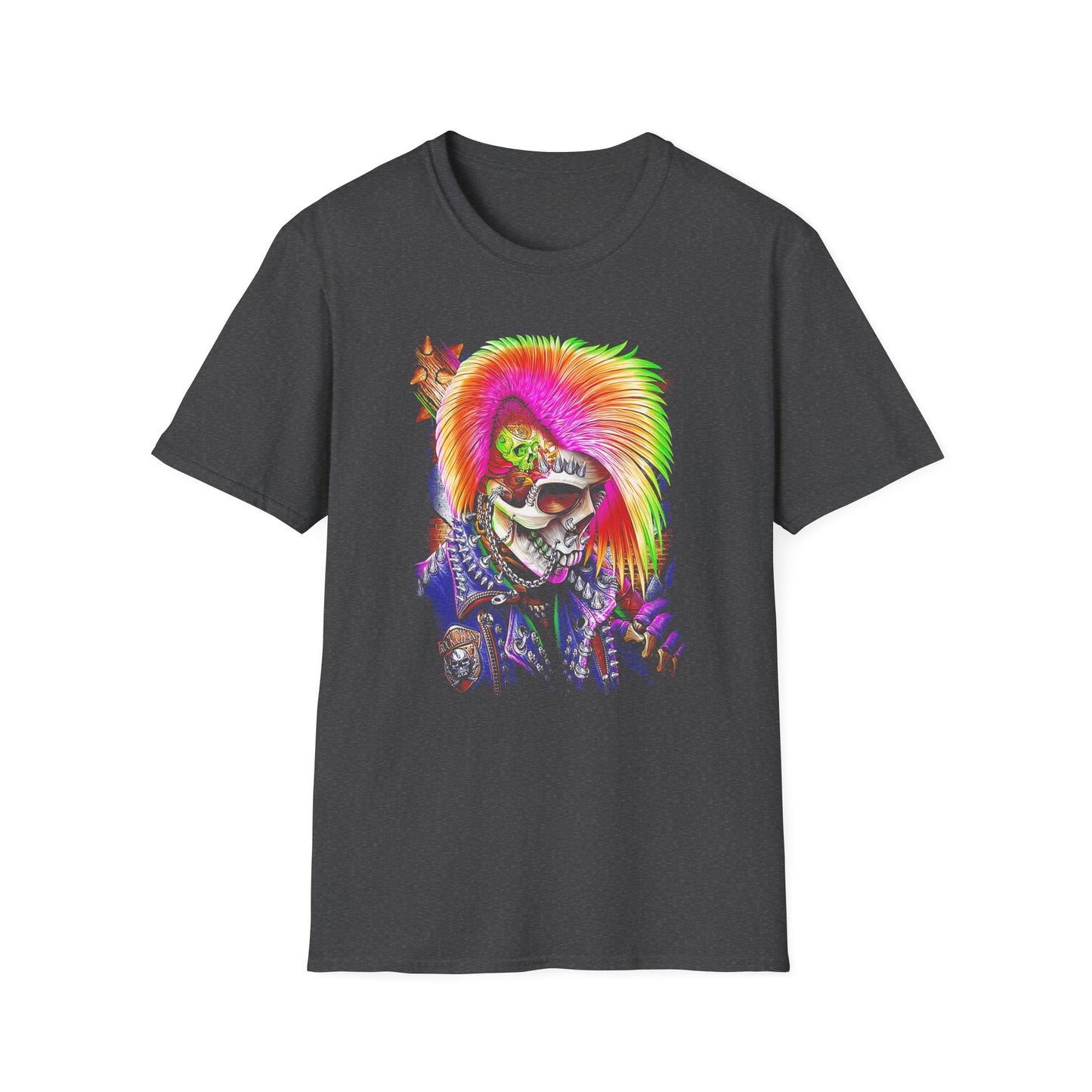 Punk skull, Unisex Softstyle T-Shirt