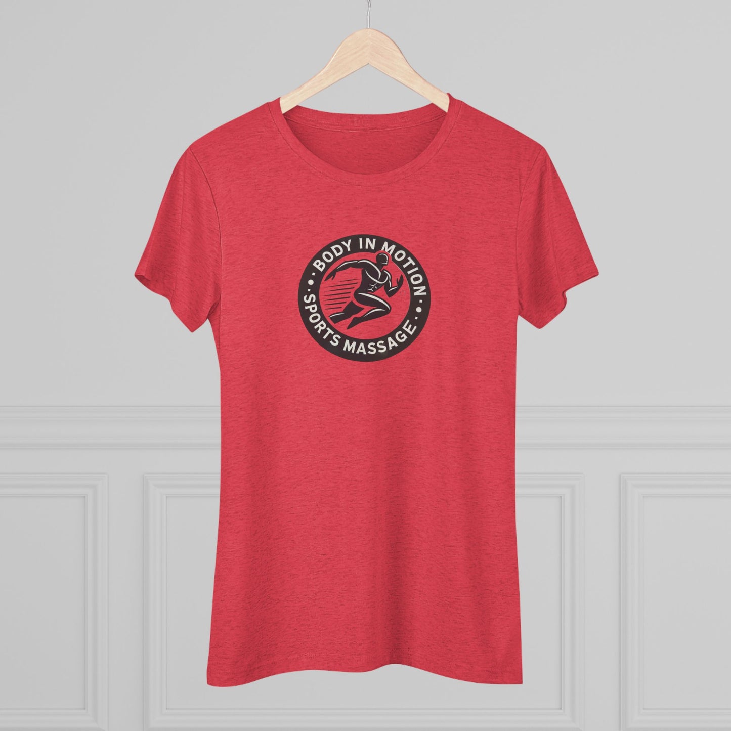 Sports Massage, Women’s Triblend Tee — "Body in Motion Sports Massage" Logo Shirt