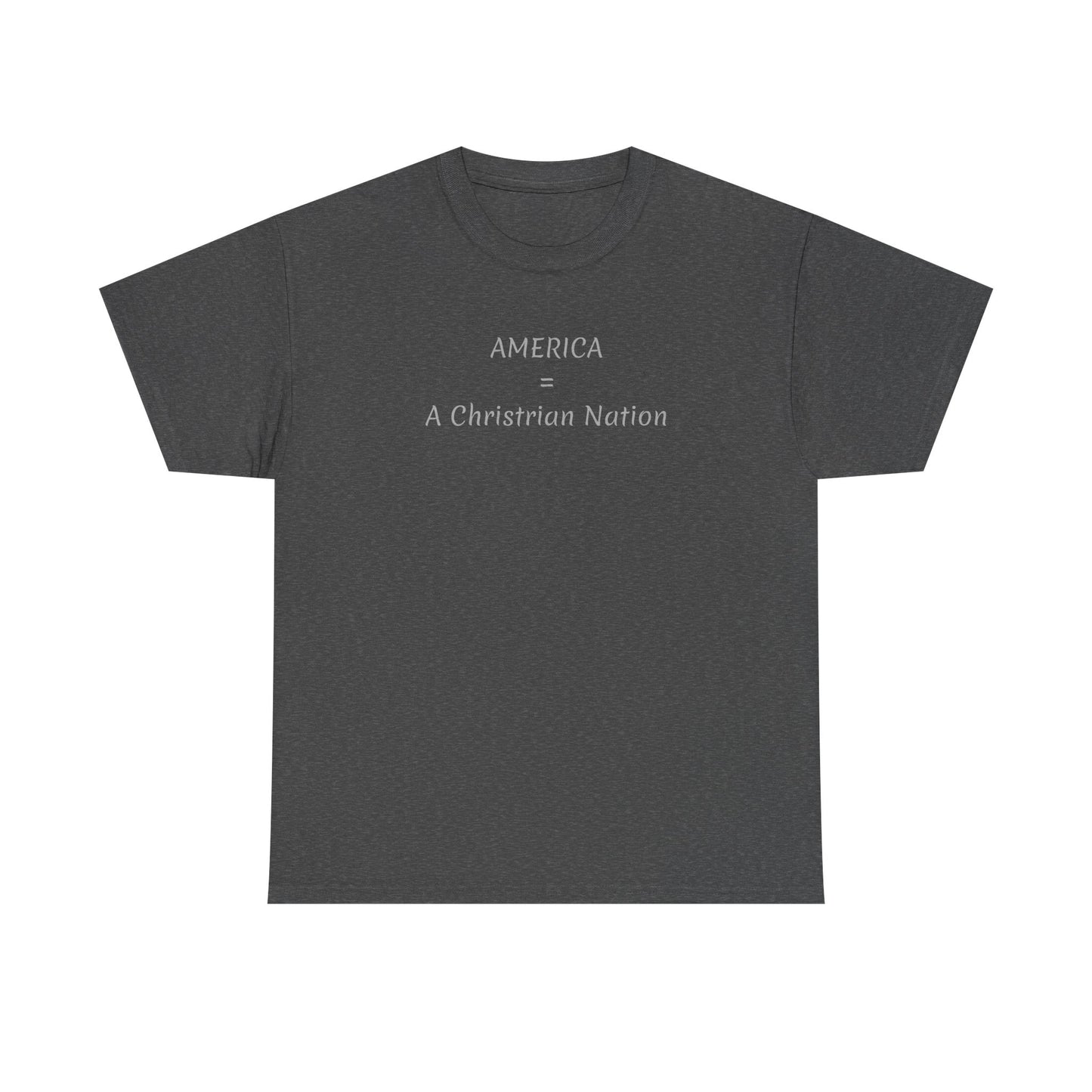 A Christian Nation T-Shirt — Crucifix Over American Flag Graphic Tee