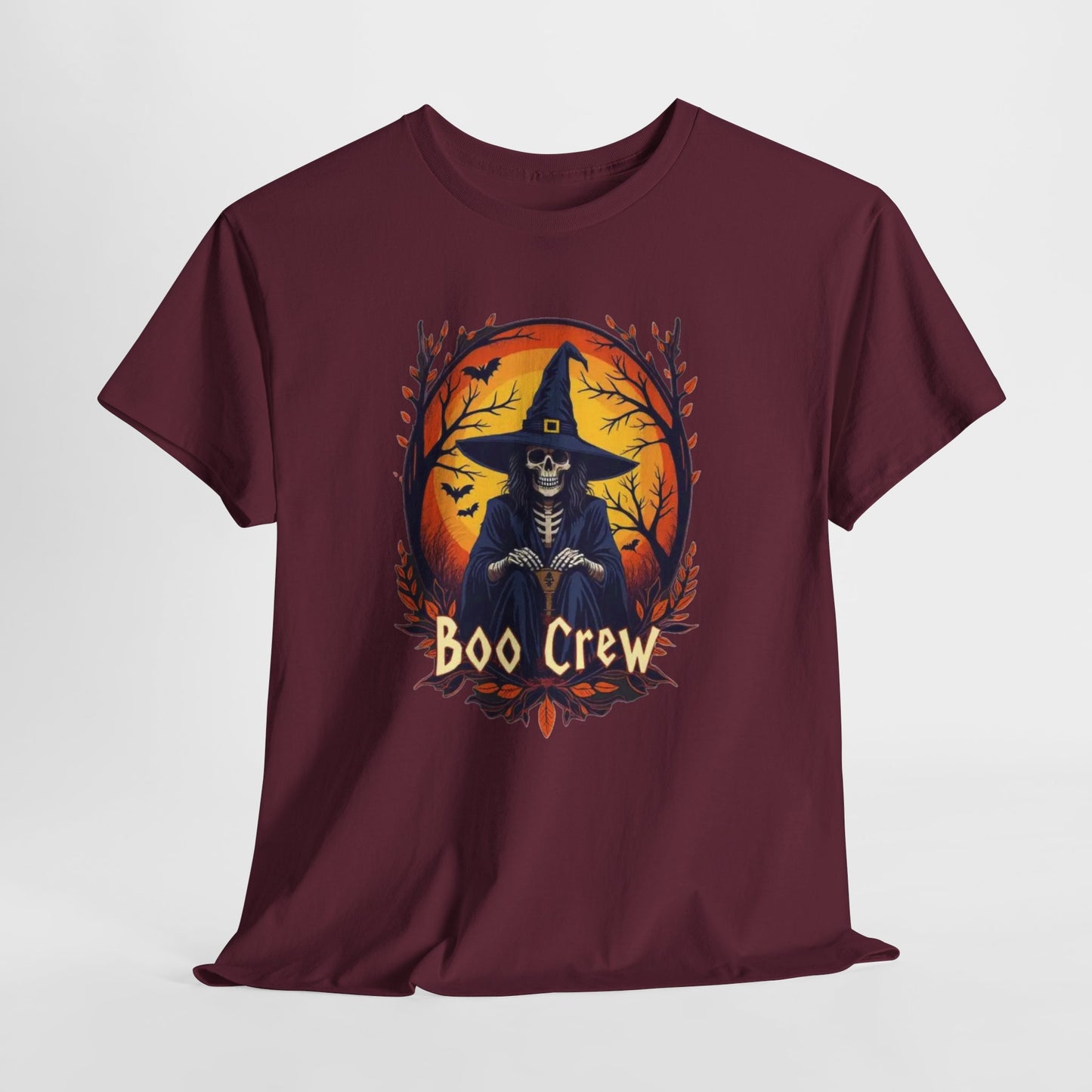 Boo Crew Halloween T-Shirt — Witch Skeleton Spooky Graphic Tee