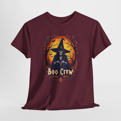 Boo Crew Halloween T-Shirt — Witch Skeleton Spooky Graphic Tee