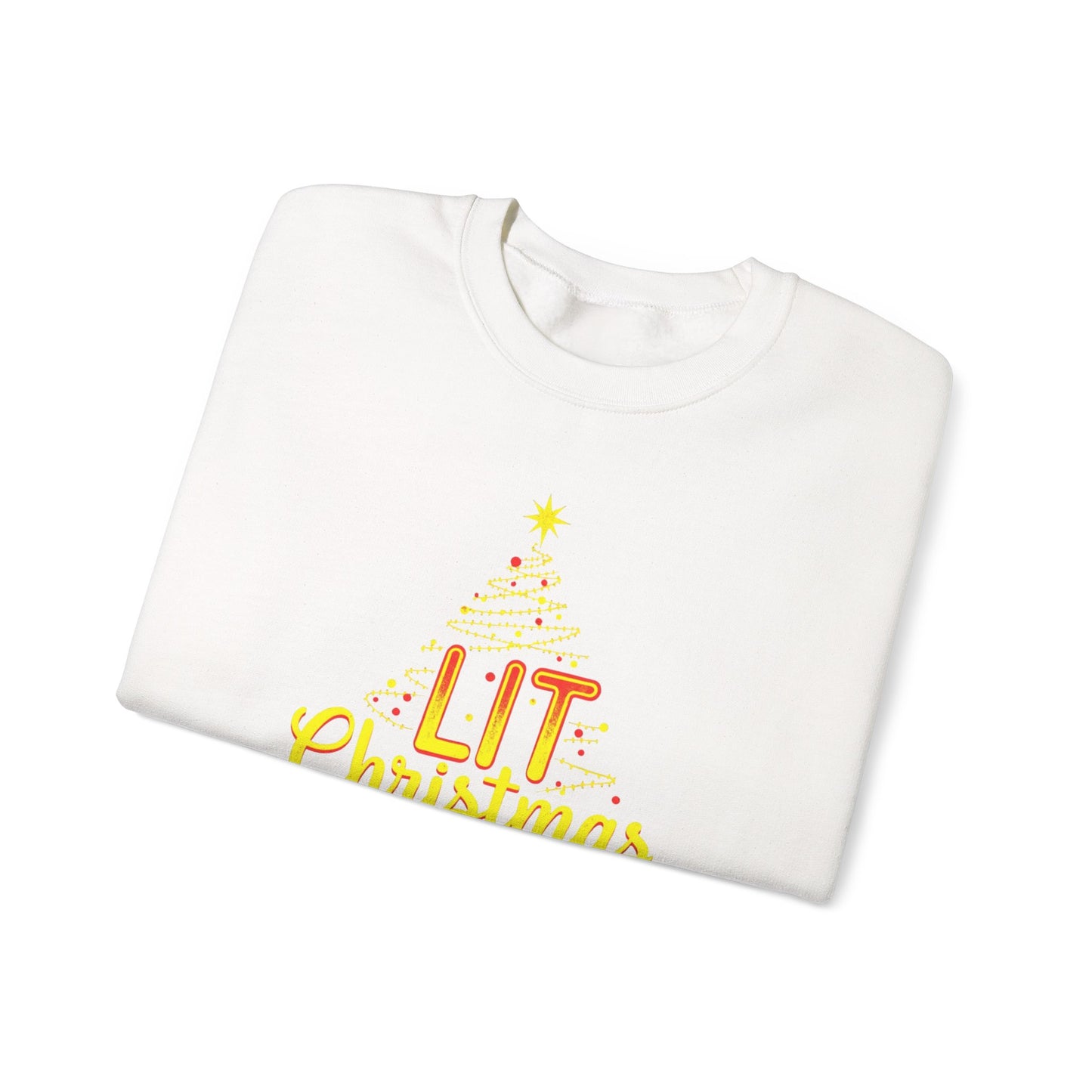 Christmas Sweatshirt - "Lit Christmas" Festive Holiday Crewneck