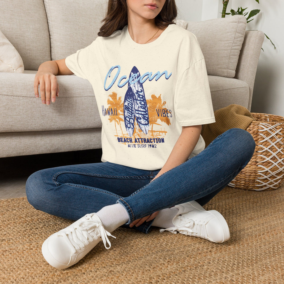 Ocean Surfboard Tee — Hawaii Vibes Beach Attraction T-Shirt