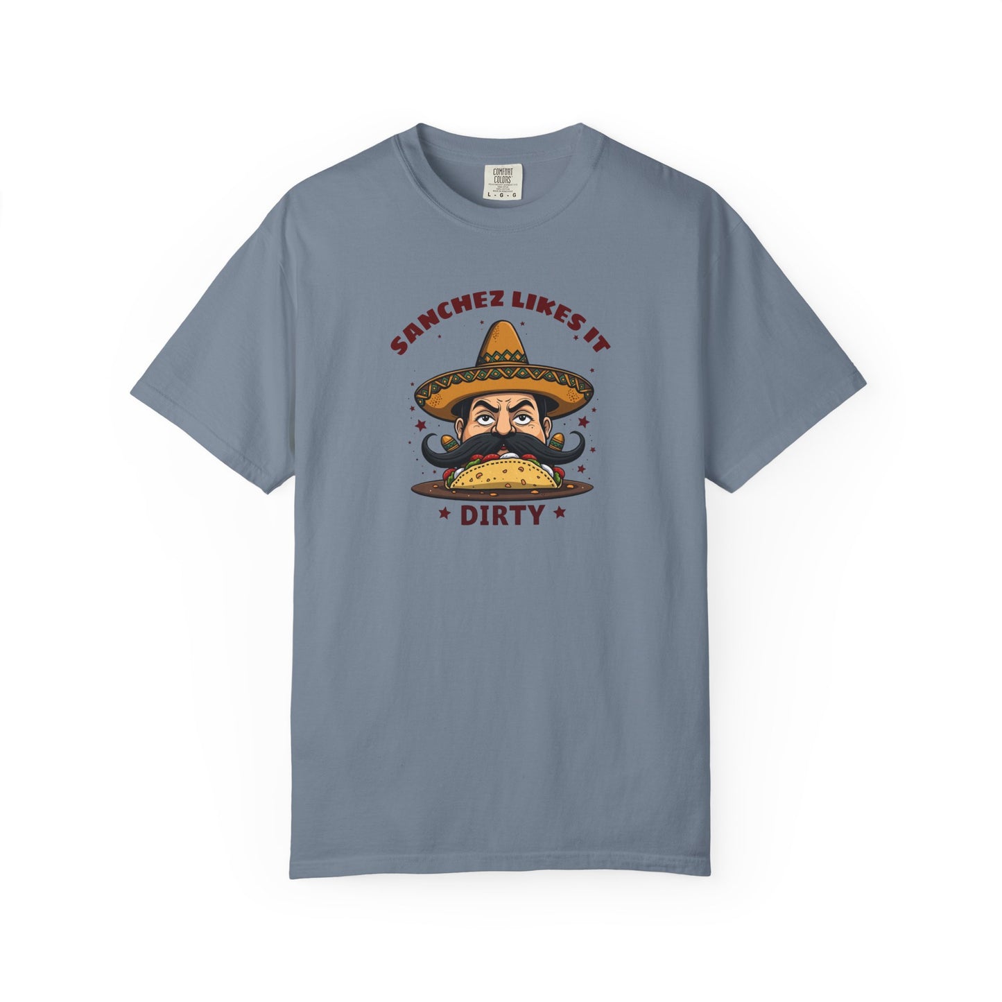"Dirty Taco" Moustache and Sombrero Taco Graphic Tee
