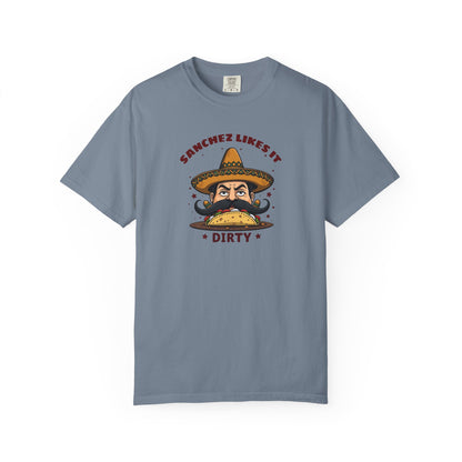 "Dirty Taco" Moustache and Sombrero Taco Graphic Tee