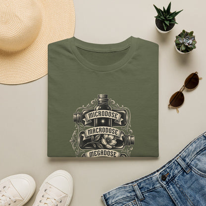 Epic Dose Graphic T-Shirt — Microdose, Macrodose, Megadose Vintage Design