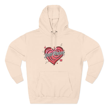 Love Forever Heart Hoodie — Vintage Tattoo Style Valentine's Sweatshirt