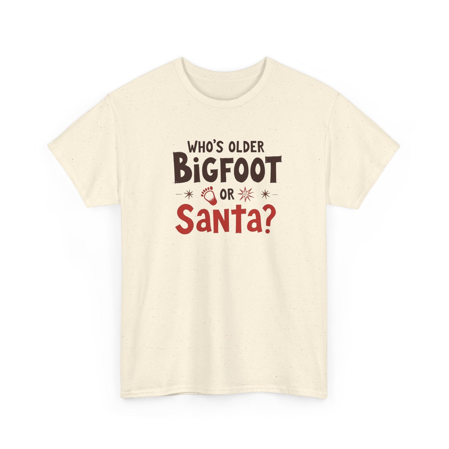 Bigfoot or Santa, Unisex Heavy Cotton Tee