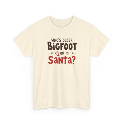 Bigfoot or Santa, Unisex Heavy Cotton Tee