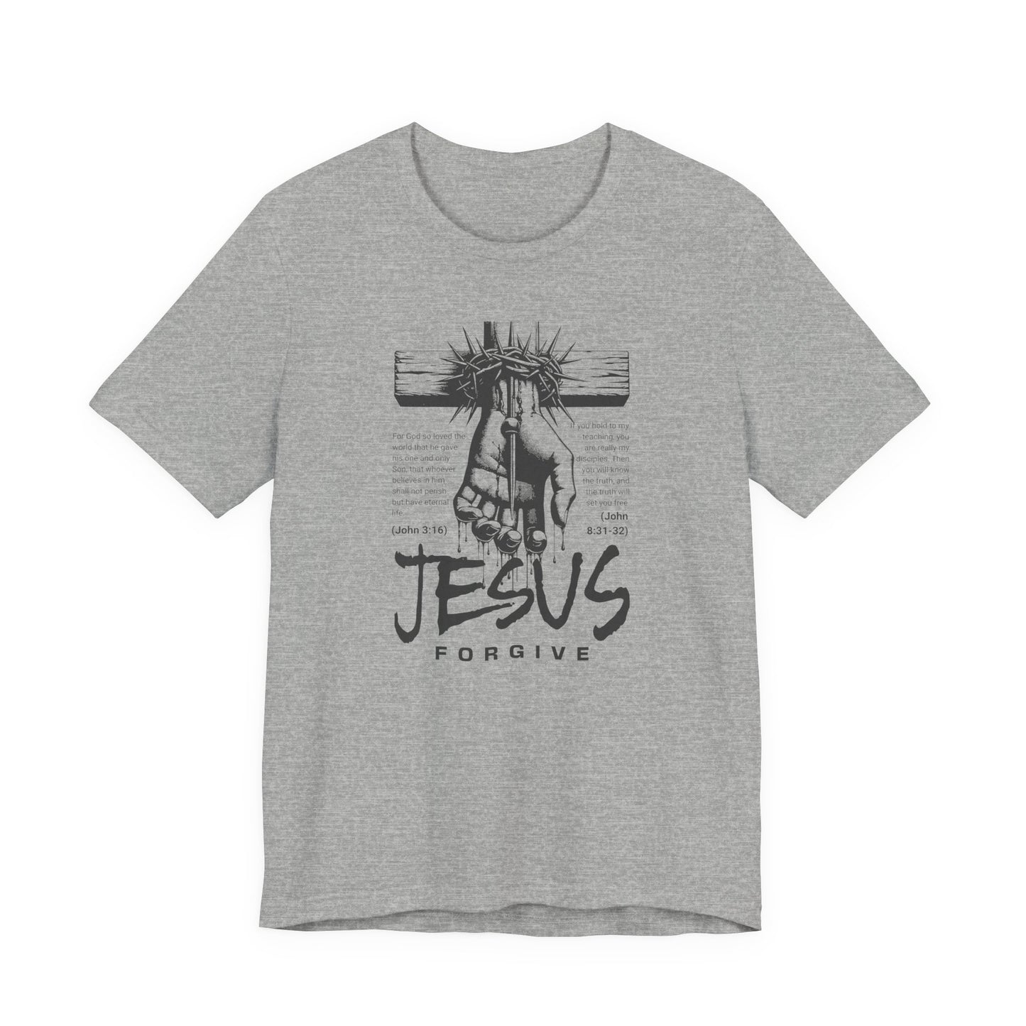Jesus Forgive Cross T-Shirt — Christian Faith Tee