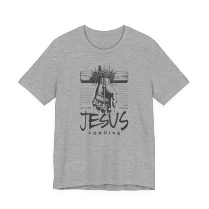 Jesus Forgive Cross T-Shirt — Christian Faith Tee