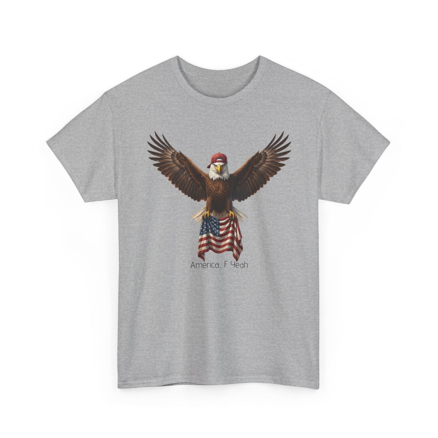 America F Yeah Eagle Tee — Patriotic Flag Graphic Shirt