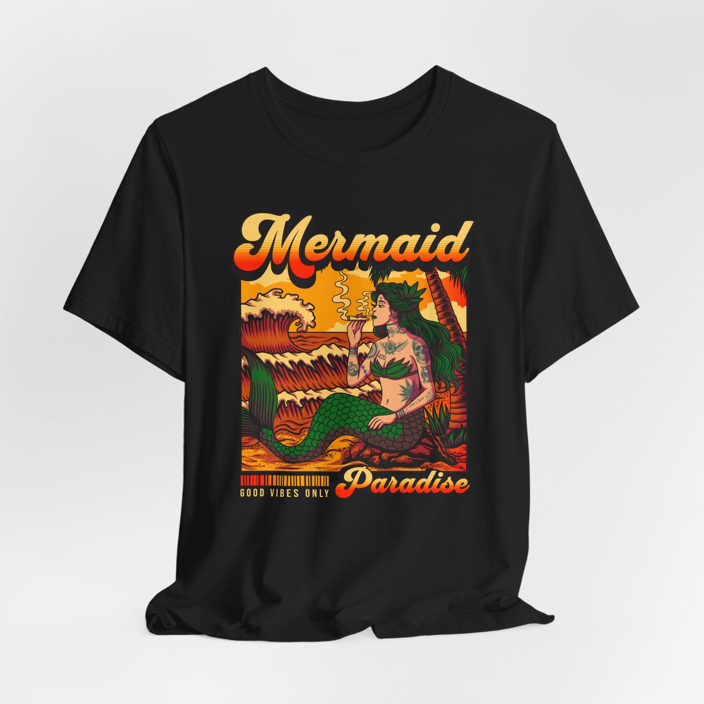 Mermaid Paradise Tee — Retro Vintage Beach Graphic T-Shirt