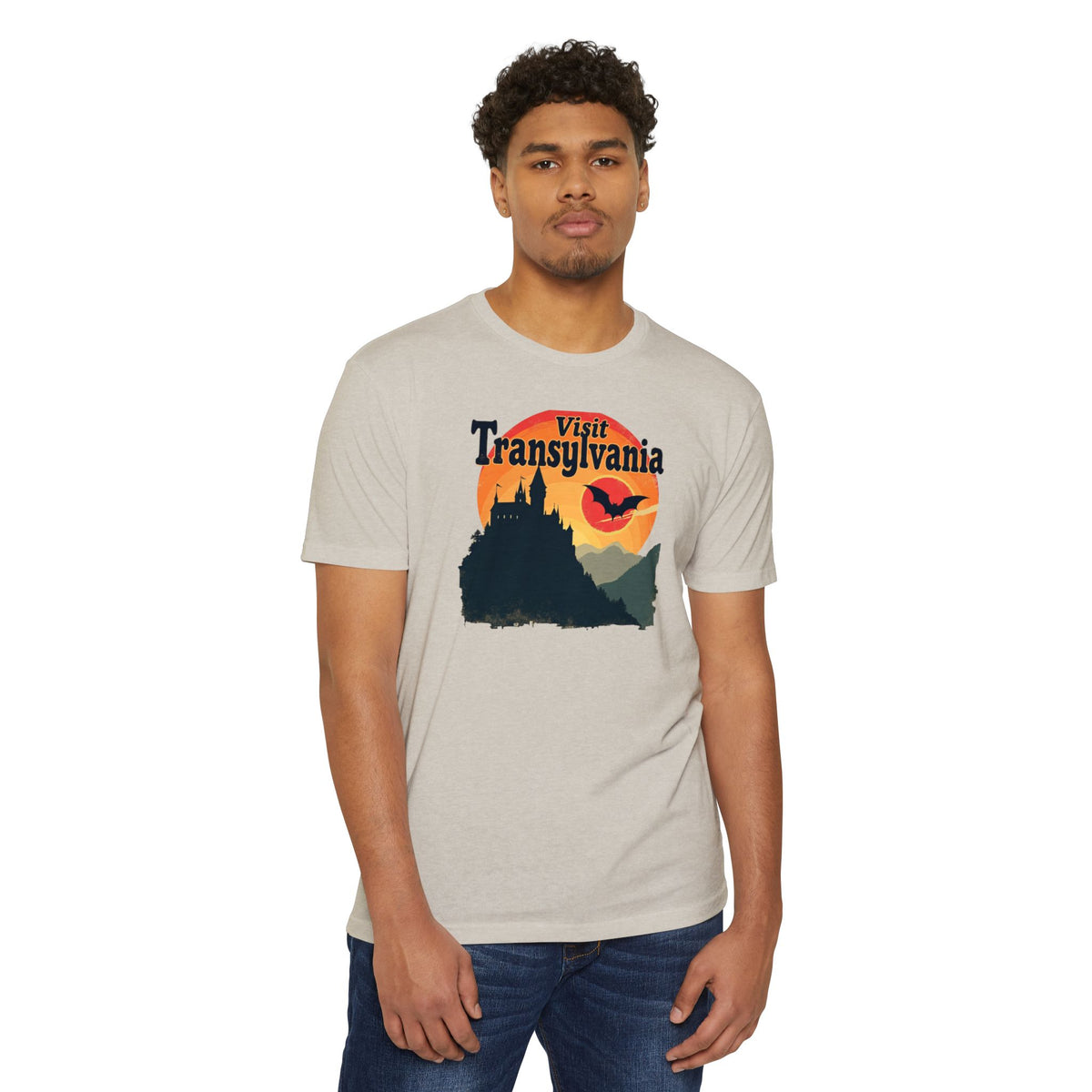 Visit Transylvania T-Shirt — Vintage Vampire Castle Halloween Tee