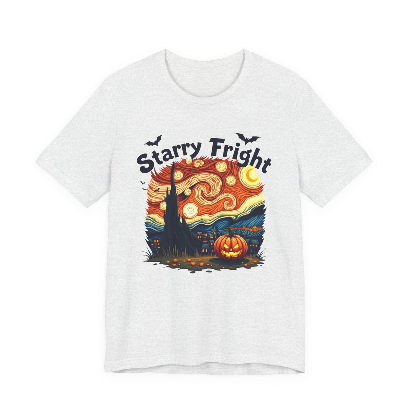 Starry Fright Halloween Tee, Unisex Ghost Graphic Shirt, Spooky Fall Fashion, Halloween Costume Tee, Pumpkin Art T-Shirt, Gift for [...]